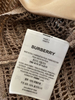 Neues Burberry Seguin-Cocktailkleid mit verziertem Mesh im Wert von 6.500 US-Dollar, Bronze, 6 US/40, Italien