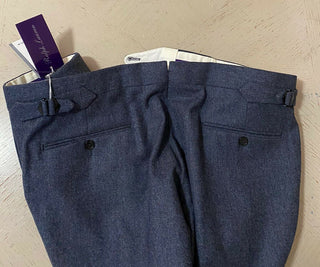 Neu mit Etikett: 695 $ Ralph Lauren Purple Label Herrenhose Med. Blau 32 US (48 Euro) Italien