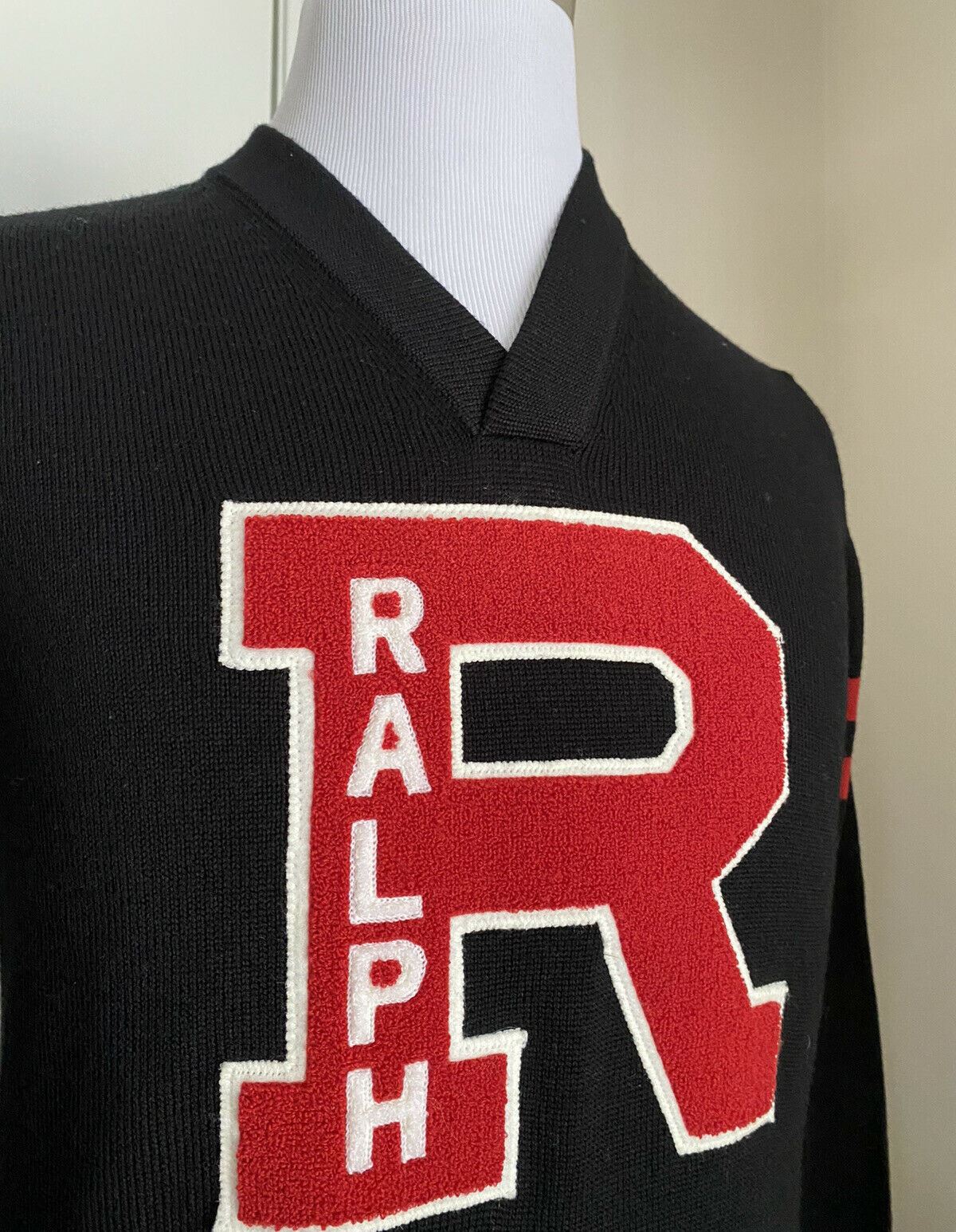 NWT $2195 Ralph Lauren Purple Label Мужской шерстяной свитер с V-образным вырезом S Италия