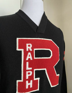 Neu mit Etikett: 2195 $ Ralph Lauren Purple Label Herren-Wollpullover mit V-Ausschnitt S Italien