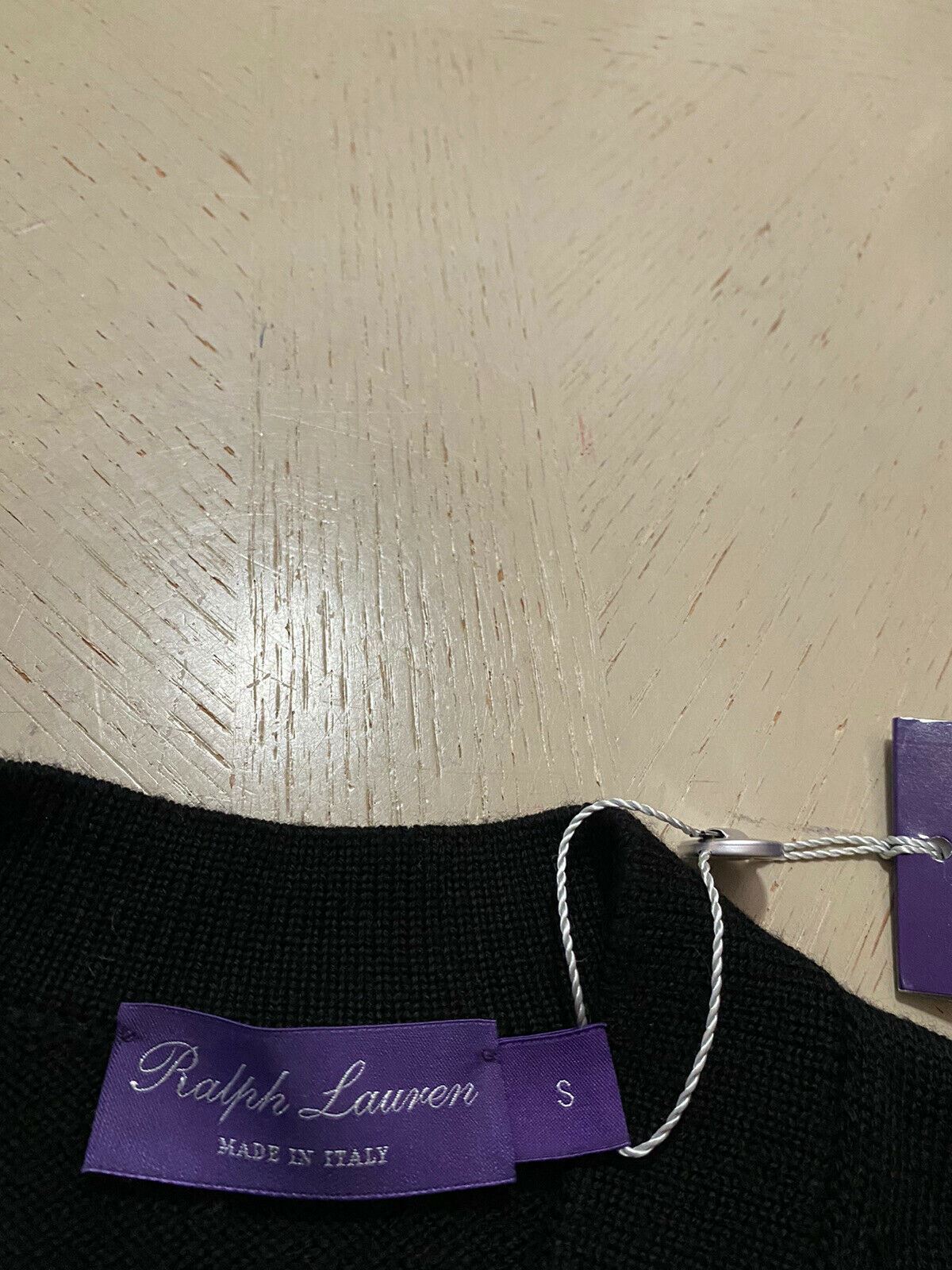 NWT $2195 Ralph Lauren Purple Label Мужской шерстяной свитер с V-образным вырезом S Италия