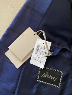Neu mit Etikett: 4900 $ Brioni Herren-Sportmantel aus Wolle, Blazer, Jacke, Blau, 42S US/52S Eu, Italien