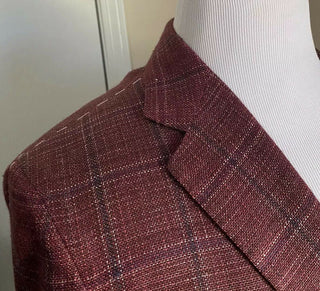 Neu mit Etikett: 8125 $ Kiton Herren Sportmantel Blazer Jacke Burgund 44R US/54R Eu Italien