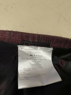 Neu mit Etikett: 8125 $ Kiton Herren Sportmantel Blazer Jacke Burgund 44R US/54R Eu Italien