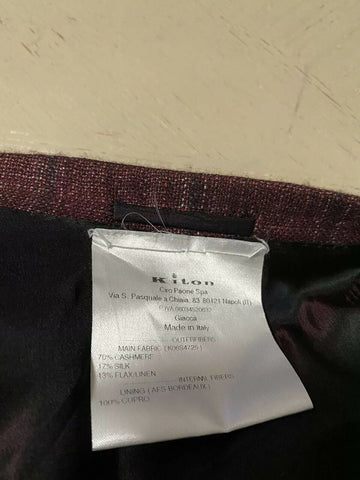 NWT $8125 Kiton Men Sport Coat Blazer Jacket Burgundy 44R US/54R Eu Italy