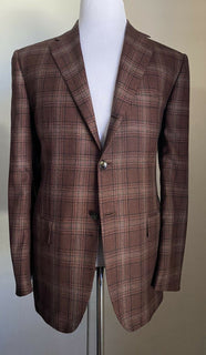 NWT $8495 Kiton Men Cashmere Sport Coat Blazer Jacket Burgundy 44R US/54R Eu