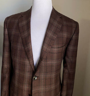 NWT $8495 Kiton Men Cashmere Sport Coat Blazer Jacket Burgundy 44R US/54R Eu