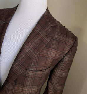 NWT $8495 Kiton Men Cashmere Sport Coat Blazer Jacket Burgundy 44R US/54R Eu