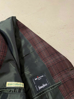 NWT $8495 Kiton Men Cashmere Sport Coat Blazer Jacket Burgundy 44R US/54R Eu