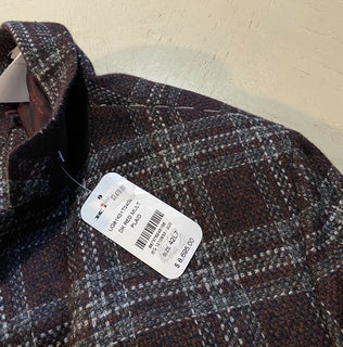 Neu mit Etikett: 8695 $ Kiton Herren Kaschmir Sportmantel Blazer Jacke Rot/Multi 42L US/52L Eu