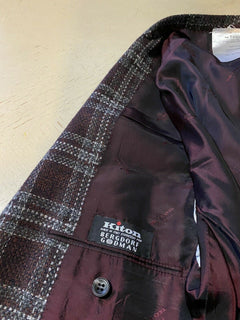 Neu mit Etikett: 8695 $ Kiton Herren Kaschmir Sportmantel Blazer Jacke Rot/Multi 42L US/52L Eu