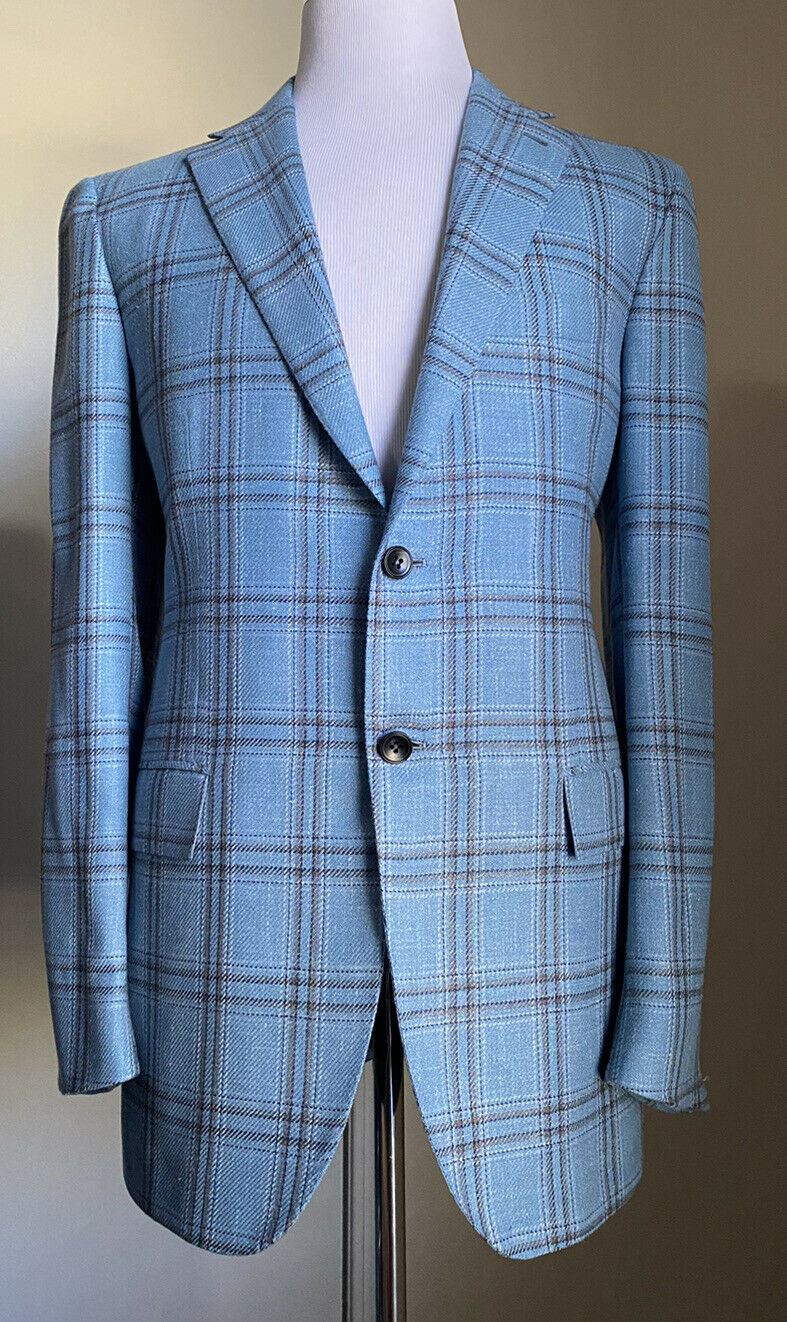 NWT $8265 Kiton Men Sport Coat Blazer Jacket Blue 44L US/54L Eu