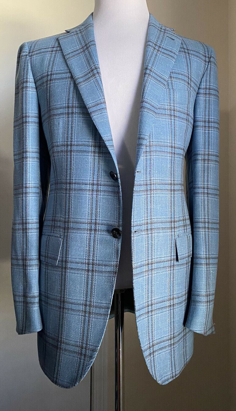 NWT $8265 Kiton Men Sport Coat Blazer Jacket Blue 44L US/54L Eu