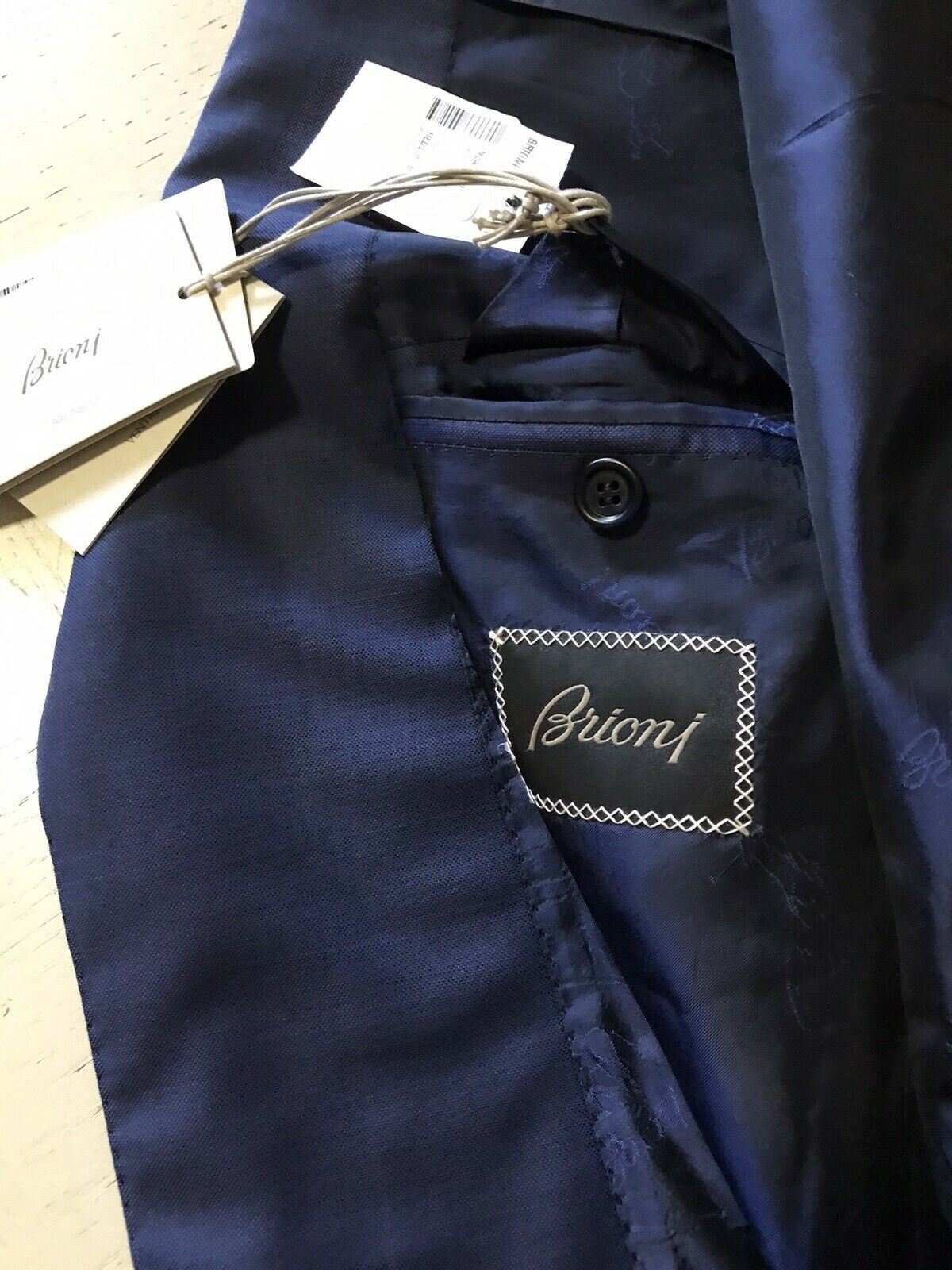 NWT $5700 Brioni Мужское шерстяное спортивное пальто Блейзер Синяя куртка 40R США/50R ЕС Италия
