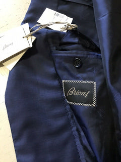 Neu mit Etikett: 5700 $ Brioni Herren-Sportmantel aus Wolle, Blazer, Jacke, Blau, 40R US/50R Eu, Italien
