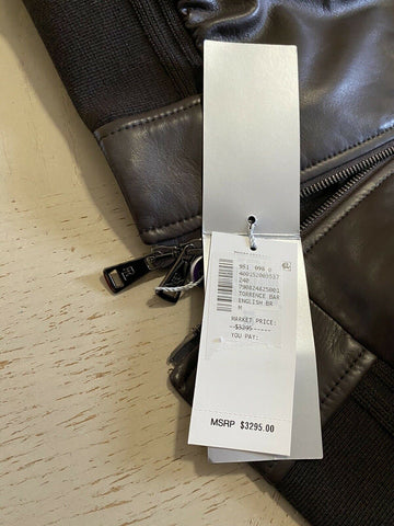 New $3295 Ralph Lauren Purple Label Men Pionge Leather Jacket Coat Brown M Italy