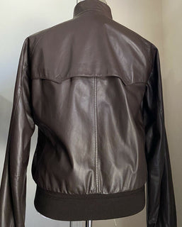 Neu $3295 Ralph Lauren Purple Label Herren Pionge Lederjacke Mantel Braun M Italien