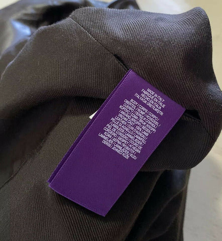 New $3295 Ralph Lauren Purple Label Men Pionge Leather Jacket Coat Brown M Italy