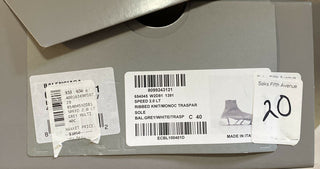NIB $ 1050 Balenciaga Damen Speed ​​2.0 LT Sneakers Grau 10 US/40 Eu Italien
