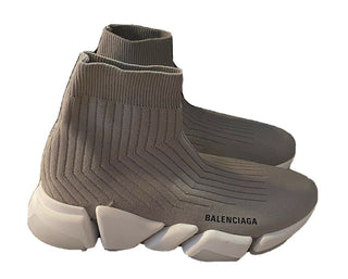 NIB $ 1050 Balenciaga Damen Speed ​​2.0 LT Sneakers Grau 10 US/40 Eu Italien