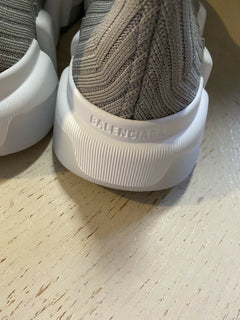 NIB $ 1050 Balenciaga Damen Speed ​​2.0 LT Sneakers Grau 10 US/40 Eu Italien