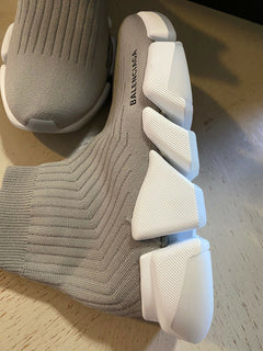 NIB $ 1050 Balenciaga Damen Speed ​​2.0 LT Sneakers Grau 10 US/40 Eu Italien