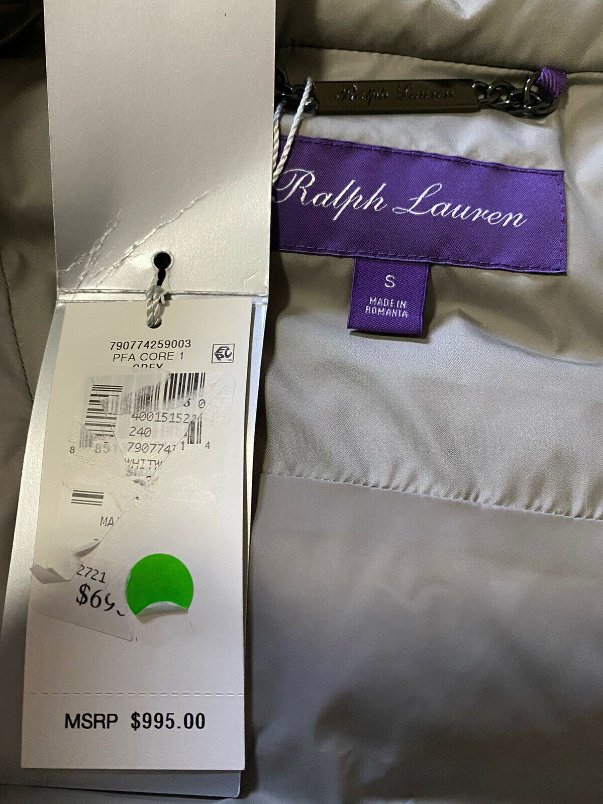 New $995 Ralph Lauren Purple Label Men Whitwell Puffer Vest LT Gray S