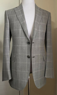 Neu mit Etikett: 5900 $ Brioni Herren-Sportmantel aus Wolle, Blazer, Jacke, Grau, 40R US/50R Eu, Italien