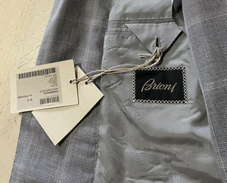Neu mit Etikett: 5900 $ Brioni Herren-Sportmantel aus Wolle, Blazer, Jacke, Grau, 40R US/50R Eu, Italien