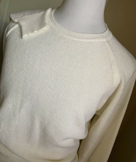 Neu mit Etikett: 550 $ Eidos Herren-Wollpullover mit Rundhalsausschnitt, Weiß, XXL, hergestellt in Italien