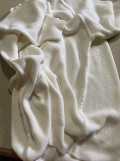 Neu mit Etikett: 550 $ Eidos Herren-Wollpullover mit Rundhalsausschnitt, Weiß, XXL, hergestellt in Italien