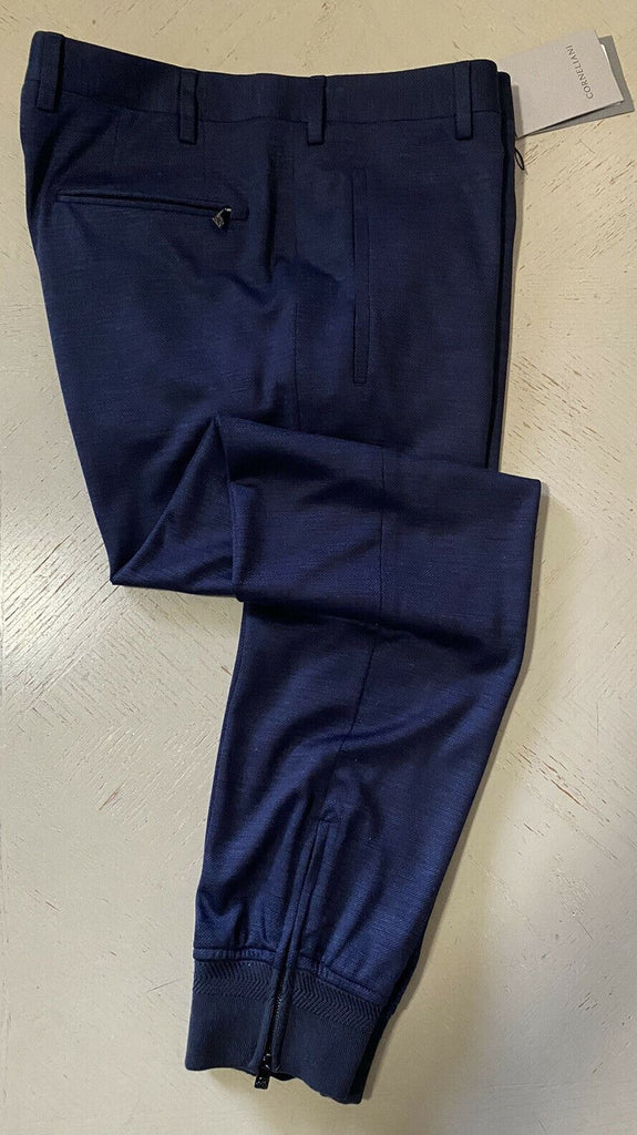 Neu $450 Corneliani Jegging-Hose für Herren, Blau, 36 US (52 Eu)