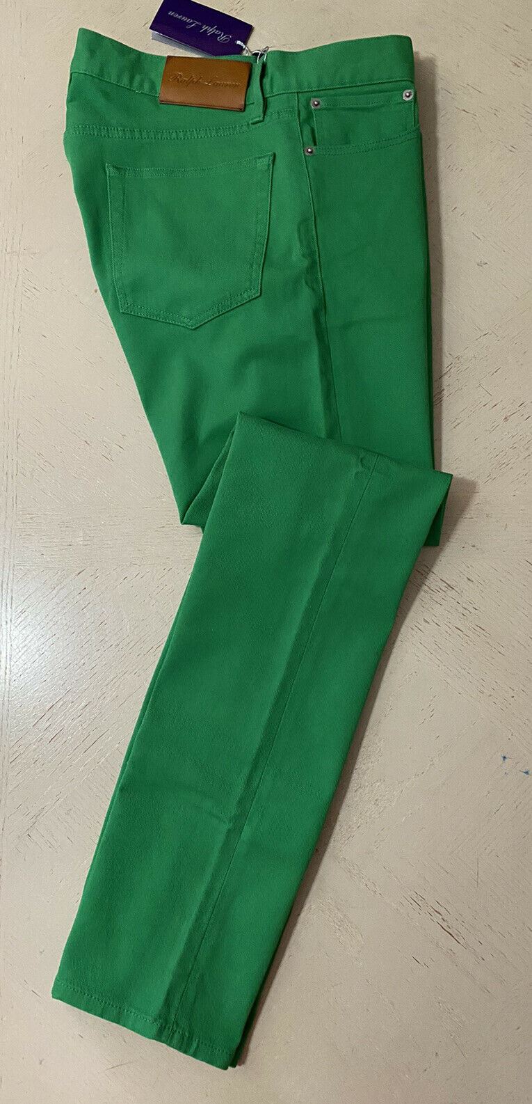 NWT $495 Ralph Lauren Purple Label Мужские узкие джинсы Thompson Зеленые 36