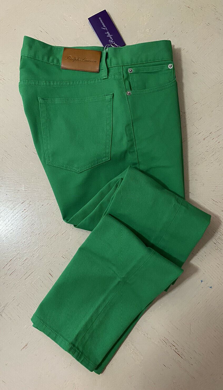 NWT $495 Ralph Lauren Purple Label Мужские узкие джинсы Thompson Зеленые 36