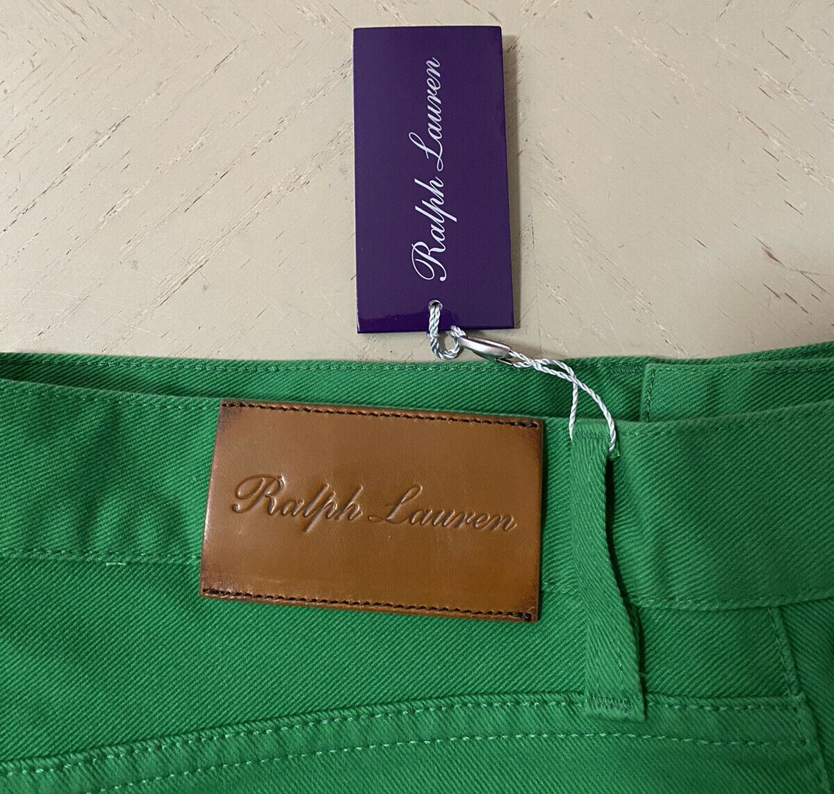 NWT $495 Ralph Lauren Purple Label Men Thompson Slim Jeans Pants Green 36