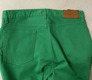 Neu mit Etikett: 495 $ Ralph Lauren Purple Label Herren Thompson Slim Jeans Hose Grün 36