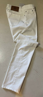 Neu mit Etikett Corneliani Herren Jeans Hose Knochen/Weiß 36 US (52 Eu) Italien