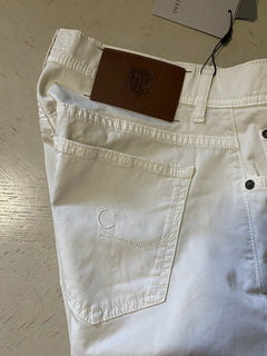Neu mit Etikett Corneliani Herren Jeans Hose Knochen/Weiß 36 US (52 Eu) Italien