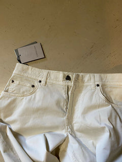 Neu mit Etikett Corneliani Herren Jeans Hose Knochen/Weiß 36 US (52 Eu) Italien