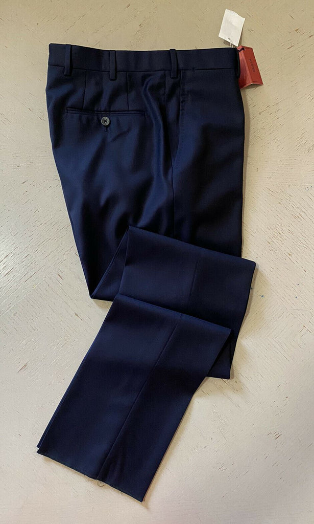 Neu mit Etikett: 750 $ Isaia Herren-Wollanzughose DK Blue 30 US (46 Eu) Italien