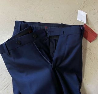 Neu mit Etikett: 750 $ Isaia Herren-Wollanzughose DK Blue 30 US (46 Eu) Italien