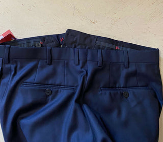 Neu mit Etikett: 750 $ Isaia Herren-Wollanzughose DK Blue 30 US (46 Eu) Italien