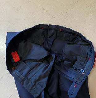 Neu mit Etikett: 750 $ Isaia Herren-Wollanzughose DK Blue 30 US (46 Eu) Italien