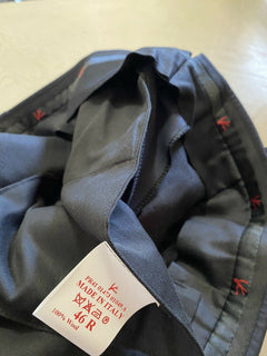 Neu mit Etikett: 750 $ Isaia Herren-Wollanzughose DK Blue 30 US (46 Eu) Italien
