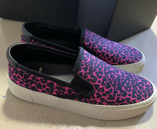NIB 475 $ Saint Laurent Damen Sneakers Schuhe Schwarz/Rot 7,5 US/37,5 Eu Italien