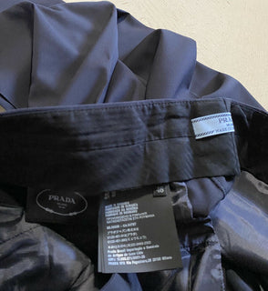 Neu 780 $ Prada Damen Wollhose Schwarz 10 US/46 Eu