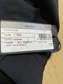 Neu 780 $ Prada Damen Wollhose Schwarz 10 US/46 Eu