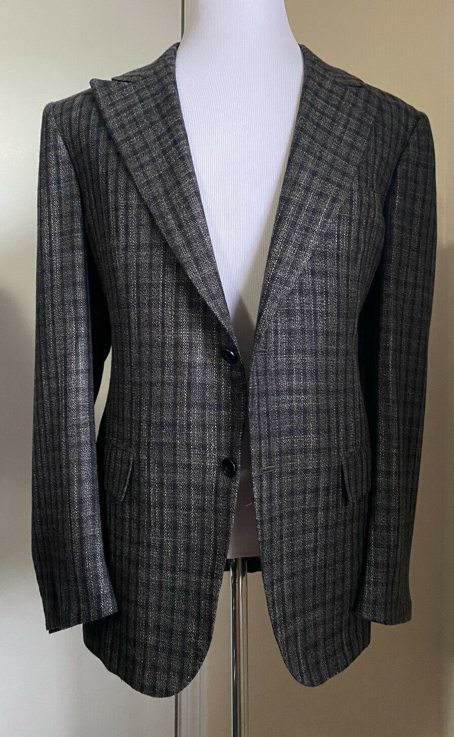 NWT $7995 Kiton Men’s Sport Coat Blazer Jacket Gray/Black 46R US/58R Eu Italy