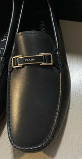Neue PRADA Herren Leder Driver Loafers Schuhe Schwarz 13 US Italien