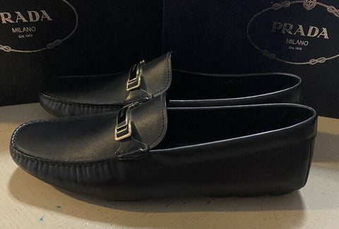 Новые мужские кожаные лоферы PRADA для водителей, черные 13 США Италия